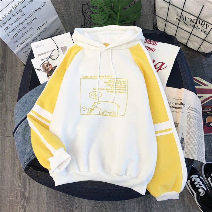 Plus Velvet Thick Hoodie for Women - Casual Autumn Top