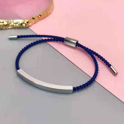 Adjustable Titanium Steel Hollow Elbow Braid Bracelet