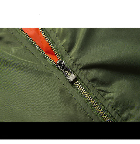 Men's Korean MA1 Pilot Jacket with Skull Print