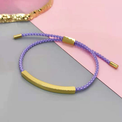 Adjustable Titanium Steel Hollow Elbow Braid Bracelet