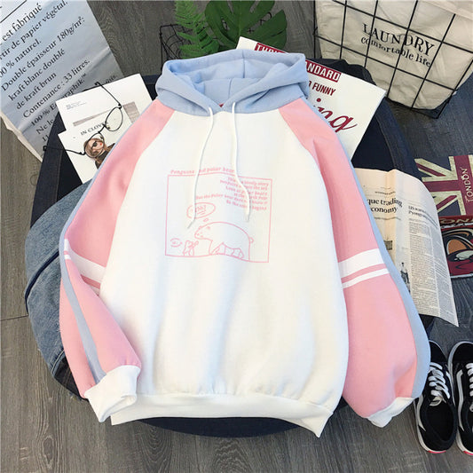 Plus Velvet Thick Hoodie for Women - Casual Autumn Top