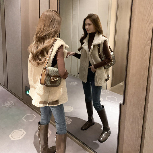 2020 Autumn Winter Women's Fleece Vest Jacket