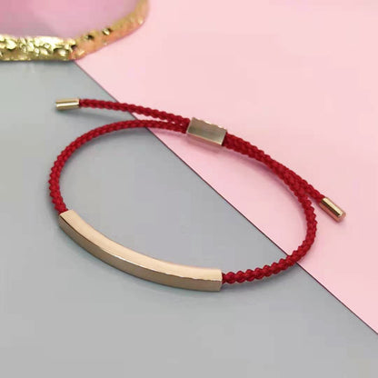 Adjustable Titanium Steel Hollow Elbow Braid Bracelet