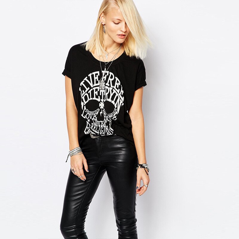 Women's Skull Short Sleeve T-Shirt