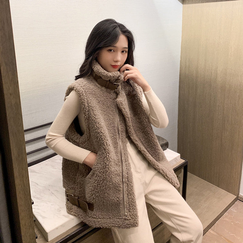 2020 Autumn Winter Women's Fleece Vest Jacket