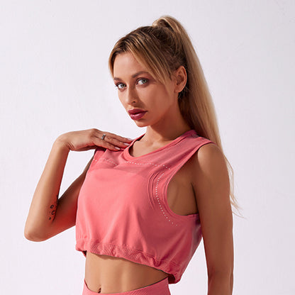 Seamless Yoga Outfit - Women's Sleeveless Top