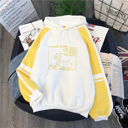 Plus Velvet Thick Hoodie for Women - Casual Autumn Top