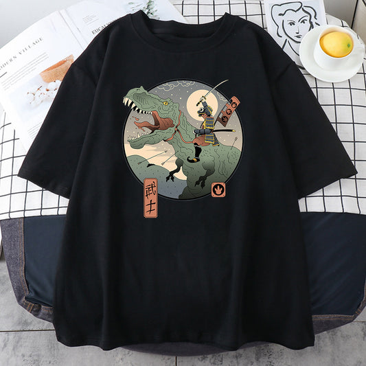 2023 Fashionable Japanese Ninja Cat Print Women's T-Shirt